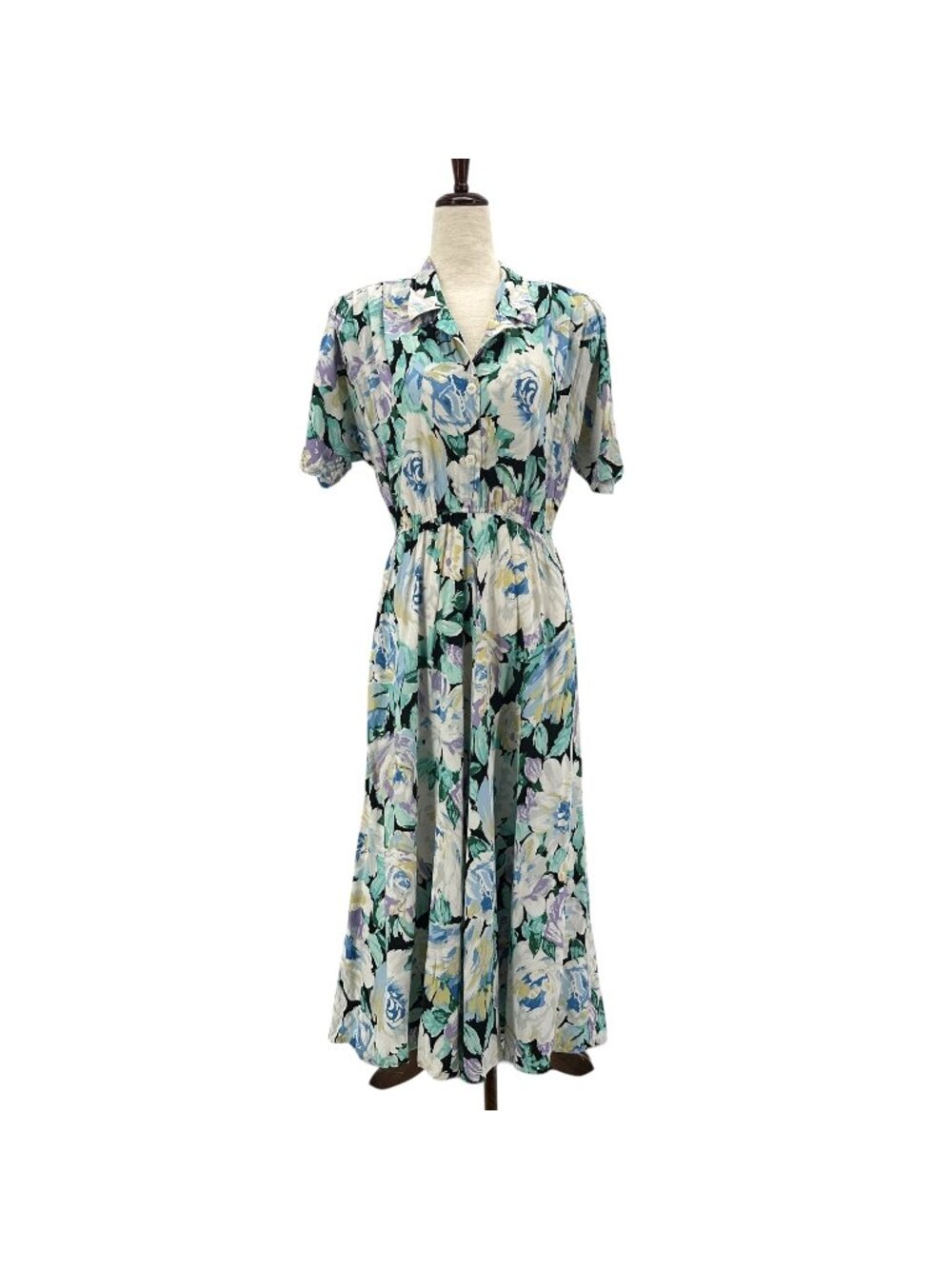 Vintage Carol Anderson California Womens 5/6 Dress Floral Midi Pastel